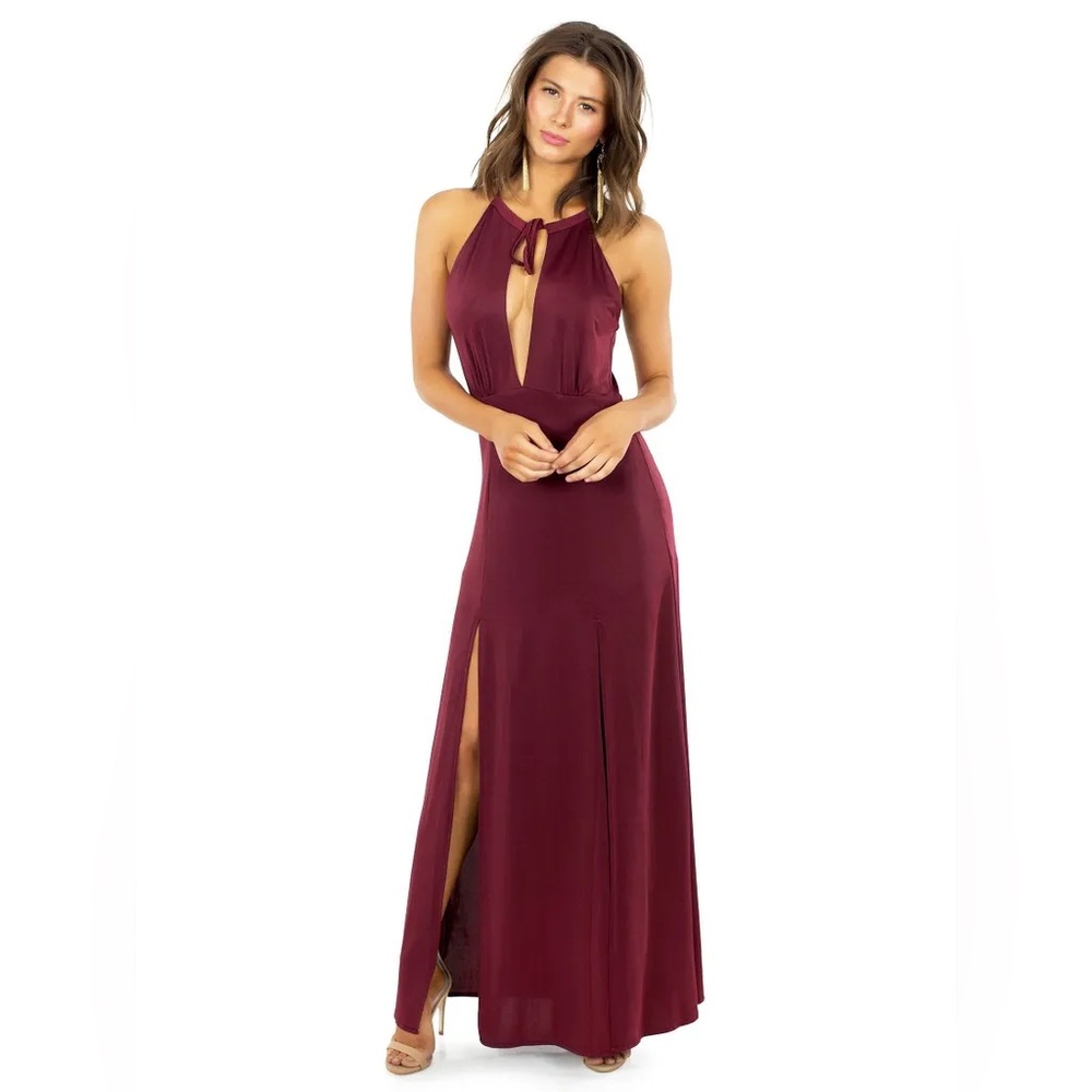 Out Of My League Maxi Dress in Plum
WYLDR- NWT